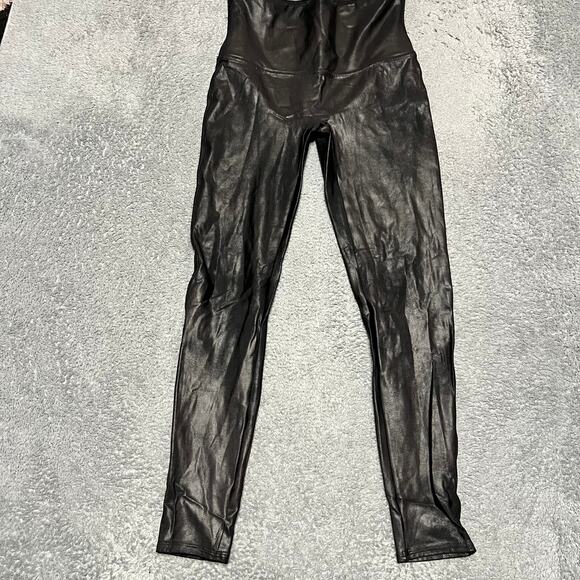 SPANX Pants - SPANX Leggings Womens XL Metallic Faux Leather Pants
